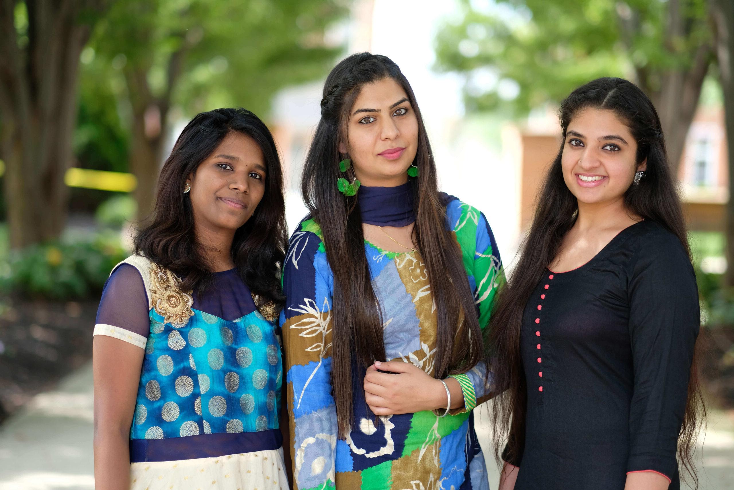 international students in sari